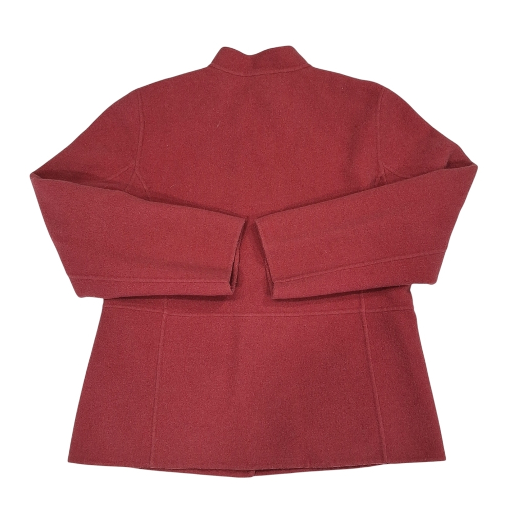Eileen Fisher~Womens Wool Cashmere Jacket~Red Button Up~LagenLook Luxury~MED - Picture 4 of 8